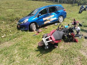 Honorer Tabrak Mobil Polisi-Motor di Simalungun, 4 Luka-luka