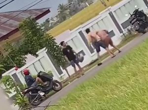 Momen Pria Mabuk di Gorontalo Aniaya Istri di Jalanan karena Salah Paham