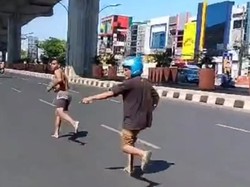 Pria Mabuk Buat Onar-Ganggu Pengguna Jalan di Pettarani Makassar