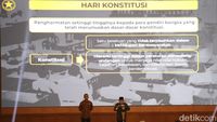 Suasana Peringatan Hari Konstitusi di Gedung MPR