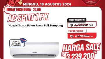 Adem Bener! Beli AC di Transmart Full Day Sale Diskon Rp 1 Jutaan