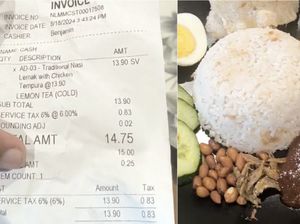 Duh! Wanita Ini Beli Nasi Lemak Rp 52 Ribu Tapi Lauknya Zonk