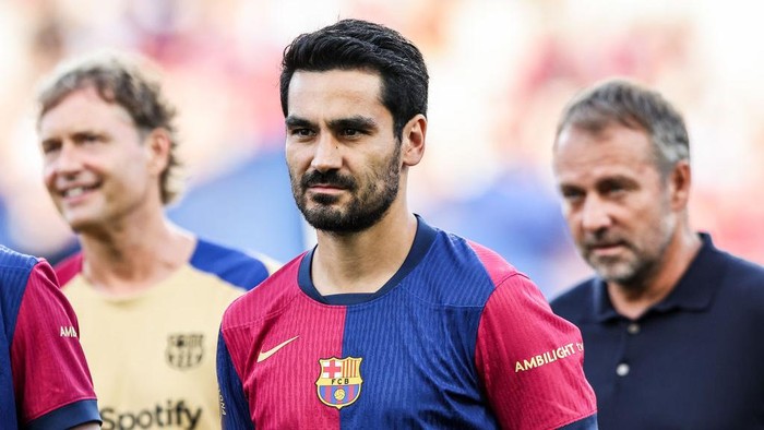 22 Ilkay Gundogan of FC Barcelona during the Trofeu Joan Gamper Fest match FC Barcelona vs AS Monaco at Estadi Lluis Companys on August 12th, 2024 in Barcelona, Spain. (Photo by Gongora/NurPhoto via Getty Images)