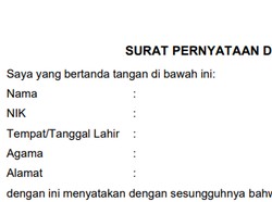 Contoh Surat Pernyataan 5 Poin CPNS 2024 Beserta Link Download
