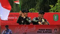 Gemuruh Penyambutan Peraih Emas Olimpiade Veddriq di Pontianak