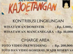 List Biaya Pengunjung-Foto Prewedding di Kampung Kayutangan Kota Malang List Biaya Pengunjung-Foto Prewedding di Kampung Kayutangan Kota Malang