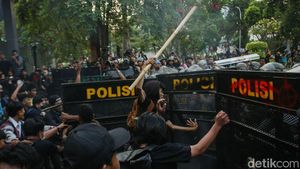 Demo Memanas! Massa Aksi Paksa Masuk Gedung DPR