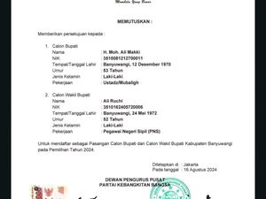 Beredar Surat Rekom PKB Usung Gus Makki-Ali Ruchi di Pilbup Banyuwangi Beredar Surat Rekom PKB Usung Gus Makki-Ali Ruchi di Pilbup Banyuwangi