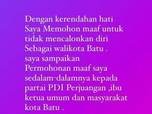 Kris Dayanti Buka Suara Soal Sempat Posting Mundur dari Pilwali Batu Kris Dayanti Buka Suara Soal Sempat Posting Mundur dari Pilwali Batu