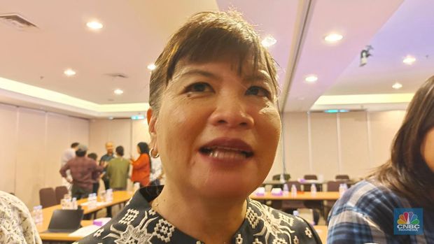 Ketua Umum APINDO, Shinta Widjaja Kamdani pada waktu ditemui di kantor APINDO, Jakarta, hari terakhir pekan (23/8/2024). (CNBC Indonesia/Martyasari Rizky)