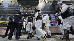 Penampakan Hotel 9 Lantai di Korea Selatan yang Terbakar