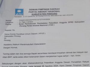 PAN Surati KPU Minta Pelantikan Anggota DPRD Pinrang Terpilih Dibatalkan PAN Surati KPU Minta Pelantikan Anggota DPRD Pinrang Terpilih Dibatalkan