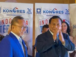 Prabowo Hadiri Kongres VI PAN di Jakarta, Disambut Zulhas
