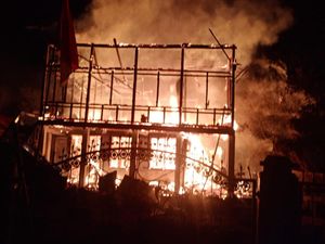 Rumah Panggung di Ogan Ilir Ludes Terbakar