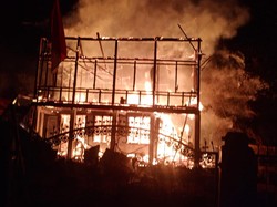 Rumah Panggung di Ogan Ilir Ludes Terbakar