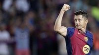 Lewandowski tajam betul, sudah bikin 10 gol dari 9 laga di LaLiga. Barca turut jadi tim tersebut dengan 28 gol sejauh ini (Getty Images)