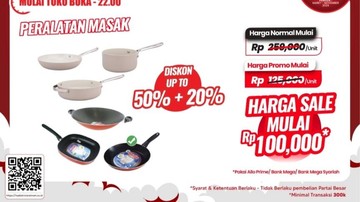 Buruan Merapat! Peralatan Masak Diobral Rp 100 Ribuan di Transmart Full Day Sale