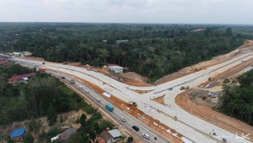 Foto Udara Tol Pertama Penyambung Sumsel-Jambi yang Kelar Bulan Ini