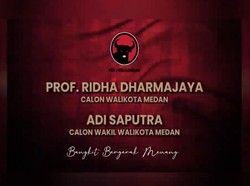 PDIP Usung Ridha-Adi Saputra di Pilwalkot Medan 2024
