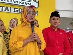 Kala Airin Puji Megawati di Kantor DPP Golkar