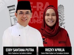 Besok, Eddy-Riezky Terima SK dari PDIP Maju Pilgub Sumsel-Langsung Daftar ke KPU