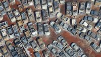 Ratusan Mobil Sitaan di Brasil Ludes Dilalap Api Kebakaran Ladang