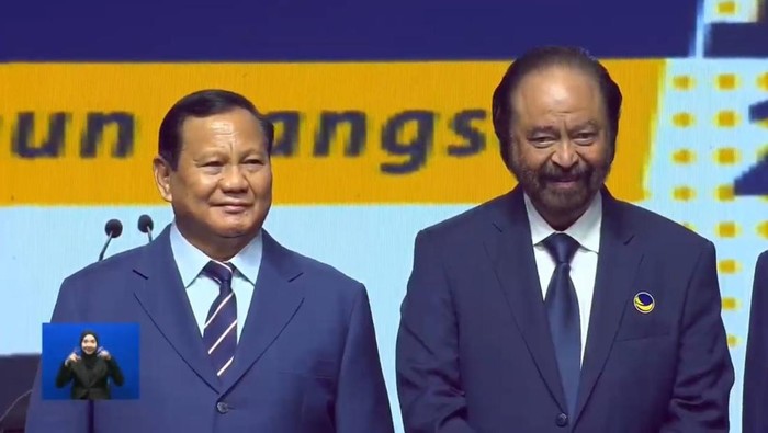 Surya Paloh dan Prabowo di Kongres NasDem Surya Paloh dan Prabowo di Kongres NasDem