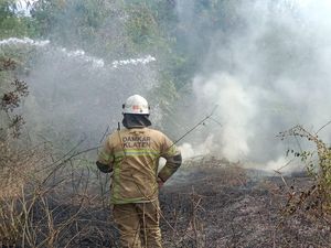 2,7 Hektare Lahan Kosong di Delanggu Klaten Terbakar 2,7 Hektare Lahan Kosong di Delanggu Klaten Terbakar