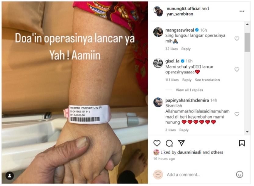 Nunung bersiap menjalani operasi kanker payudara