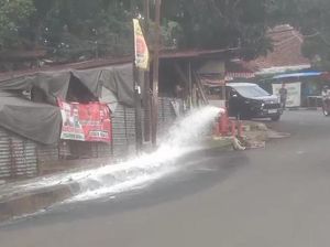 Viral Air Nyembur dari Hidran di Jalanan Kota Bogor, Ini Penjelasan PDAM