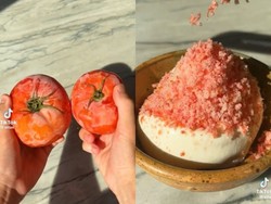 Viral Tren Es Serut Tomat yang Bikin Netizen Ngiler