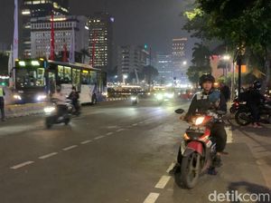 Demo Driver Ojol Bubar, Lalin di Patung Kuda Jakpus Kembali Normal Demo Driver Ojol Bubar, Lalin di Patung Kuda Jakpus Kembali Normal