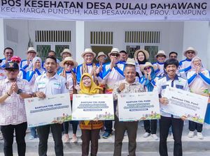 Dukung Pembangunan Berkelanjutan, Pusri Serahkan Bantuan Ke Masyarakat Pahawang