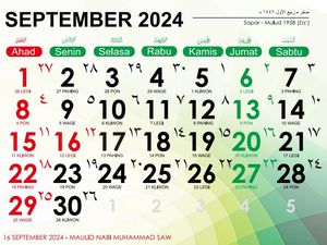 Kalender September 2024 dan Tanggal Merahnya Menurut SKB 3 Menteri Kalender September 2024 dan Tanggal Merahnya Menurut SKB 3 Menteri
