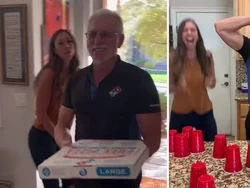 Kocak! Janjikan Uang Tip Besar, Anak Muda Ini Tantang Kurir Pizza