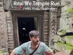 Turis Main Temple Run Langsung di Angkor Wat, Arkeolog Protes, Warga Santai