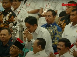 Momen Jokowi Sapa Gibran Wapres Terpilih di Rapimnas Gerindra