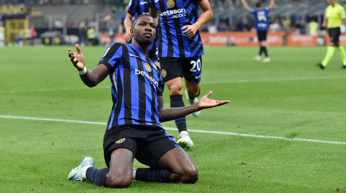 Marcus Thuram sudah mencetak empat gol dalam tiga pertandingan di Serie A 2024/2025 bersama Inter Milan (Foto: Getty Images/Giuseppe Bellini)