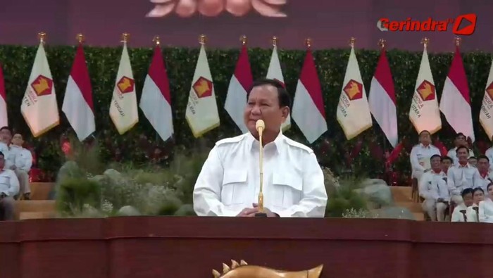 Prabowo Subianto di Rapimnas Gerindra