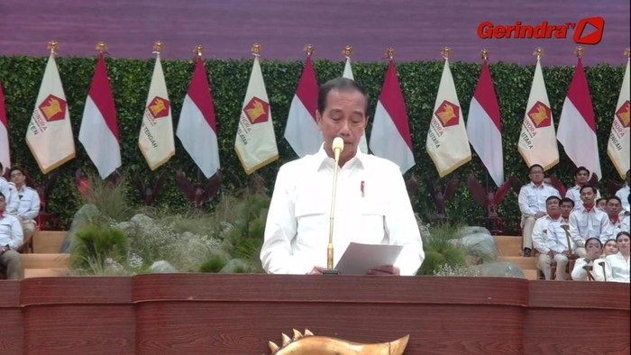 Presiden Jokowi di Rapimnas Gerindra