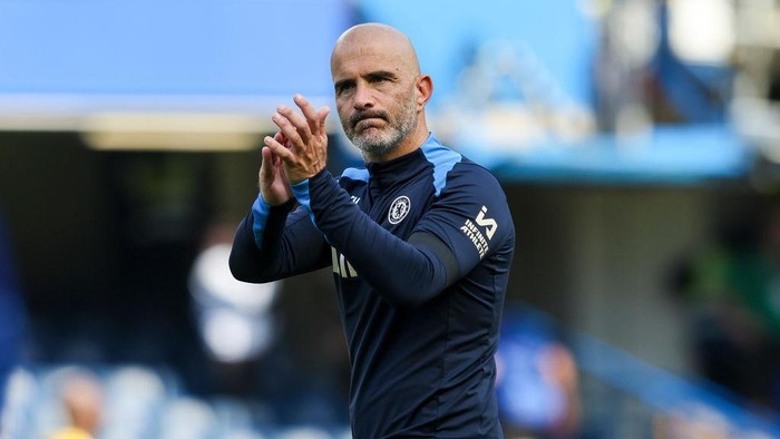 LONDON, ENGLAND - SEPTEMBER 01: Head Coach Enzo Maresca of Chelsea after his sides 1-1 draw during the Premier League match between Chelsea FC and Crystal Palace FC at Stamford Bridge on September 01, 2024 in London, England. (Photo by Robin Jones/Getty Images)