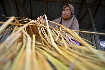 Melihat Pembuatan Tas Anyaman Berbahan Daun Linsiang di Sumbar