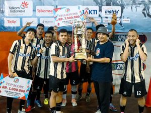Potret Keseruan Turnamen Futsal Piala Bergilir Menkominfo ke-15