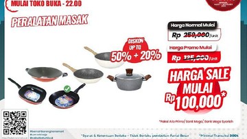 Merapat Ibu-ibu! Peralatan Masak Serba Rp 100 Ribuan di Transmart Full Day Sale