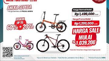 Aneka Sepeda Banting Harga di Transmart Full Day Sale!