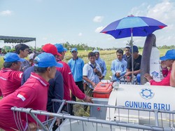 Distan Badung Mulai Terapkan Mesin Panen Padi Modern Atasi Buruh Langka