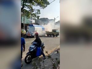 Melihat dari Udara TKP Kecelakaan Beruntun di Koja Jakut Melihat dari Udara TKP Kecelakaan Beruntun di Koja Jakut