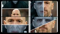 Satu lagi meme Erik ten Hag menjelma jadi lord Voldemort. Foto: dok. Internet/X (Twitter)