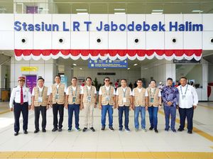 8 CEO Kereta Api se-ASEAN Jajal LRT Jabodebek