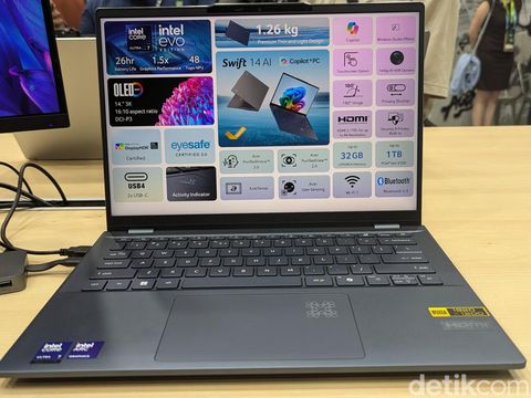 Acer Swift 14 AI dan Swift 16 AI, Laptop Copilot+ dengan Intel Core Ultra